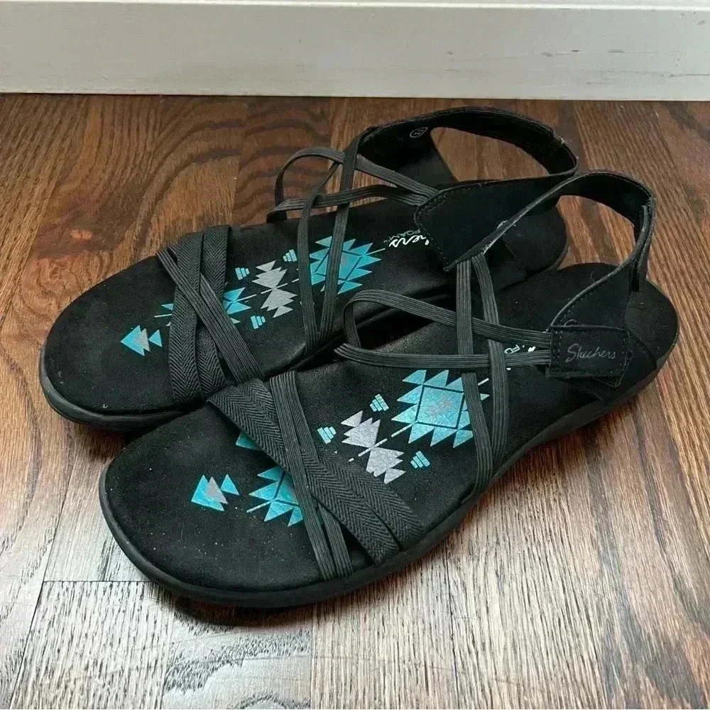 Skechers Reggae Slim Memory Foam Sandals Straps Women’s Size 11 active sports
